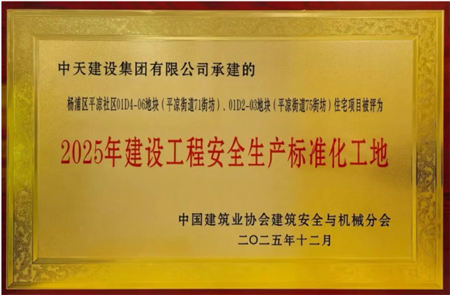 国际浩博vinbet集团承建9个项目列为2025年建设工程安全生产标准化工地学习交流项目奖项